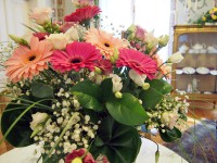 Bukiet weselny z gerber&oacute;w